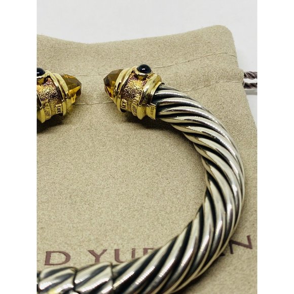 David Yurman 925 14K Gold 10MM  Renaissance Bracelet Citrine Amethyst Tourmaline - Picture 6 of 8